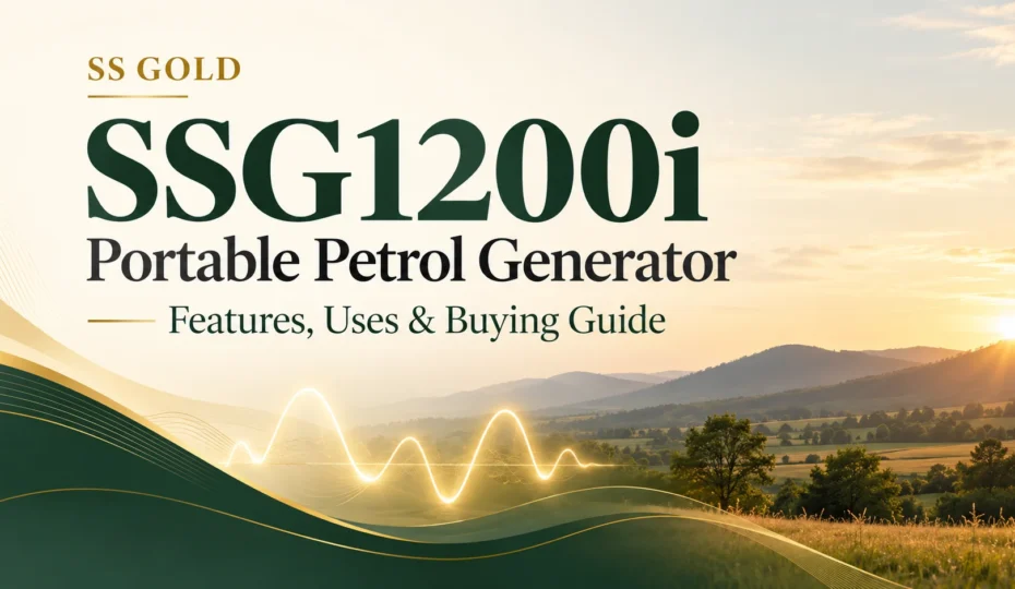 SS GOLD SSG1200i portable petrol generator with 1000W running and 1200W peak power