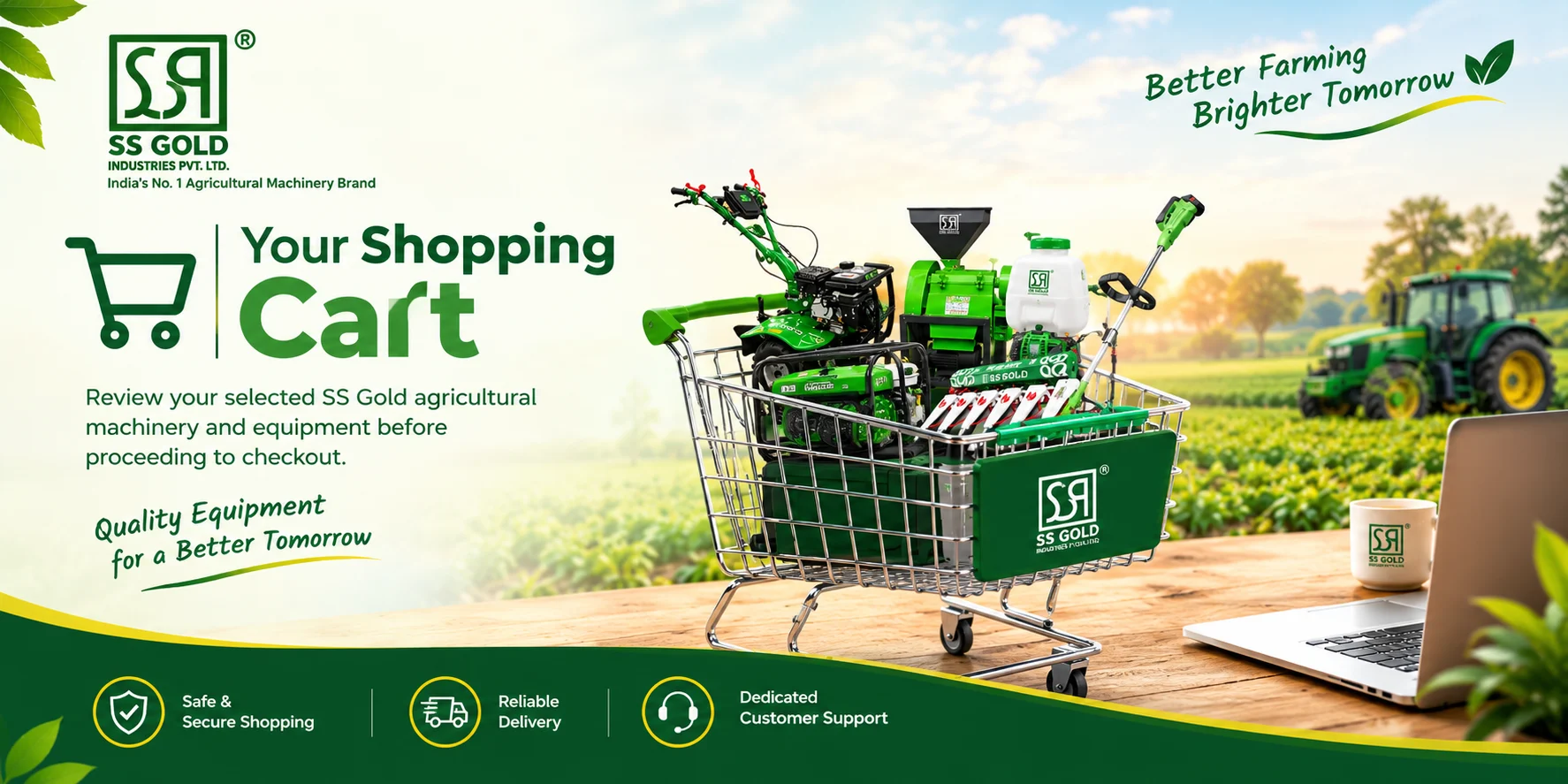 SS Gold agricultural machinery shopping cart